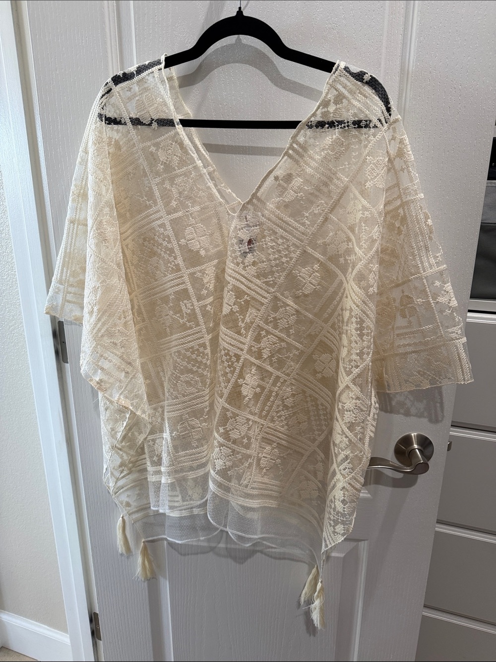 Shyanne Cream Crochet Lace Layering Top